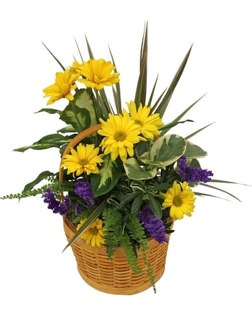 Planter with Fresh Cuts Plant