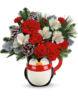 Teleflora's Send A Hug® Snowy Smiles Bouquet Flower Arrangement