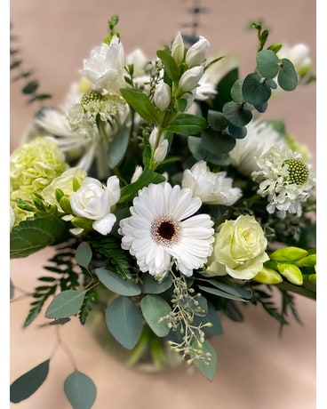 White and Green Elegance Flower Arrangement