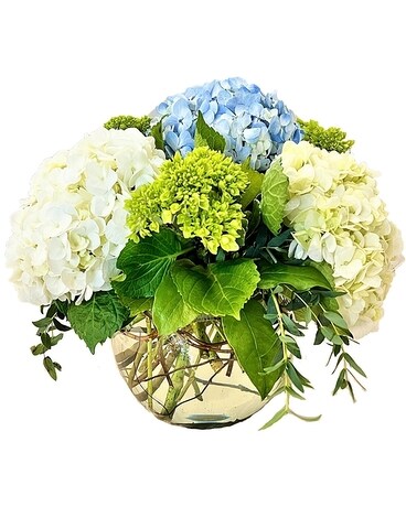 Hues of Hydrangea Flower Arrangement