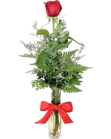 Single Red Rose Flower Arrangement