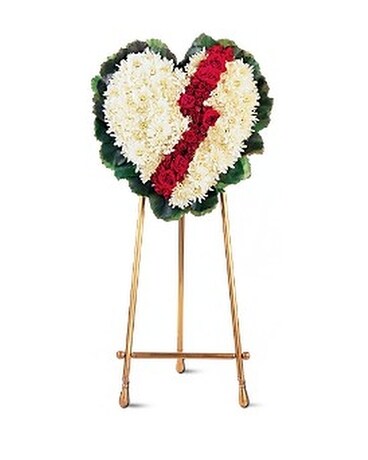 Broken Heart Flower Arrangement