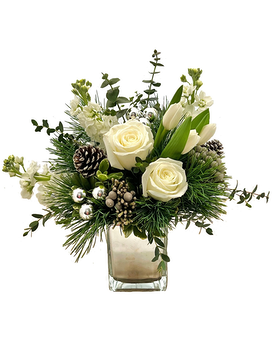 White Christmas Flower Arrangement