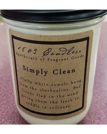 1803 Soy Candle Simply Clean Jar Candle