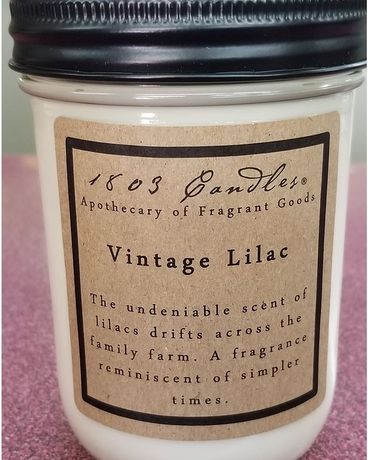 1803 Soy Candle  Vintage Lilac Jar Candle