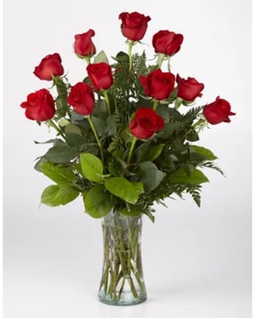 1 Dozen Red Roses Flower Arrangement