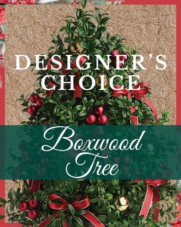 Designer's Choice Boxwood Tree Flower Arrangement