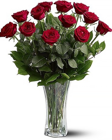 A Dozen Premium Red Roses Flower Arrangement