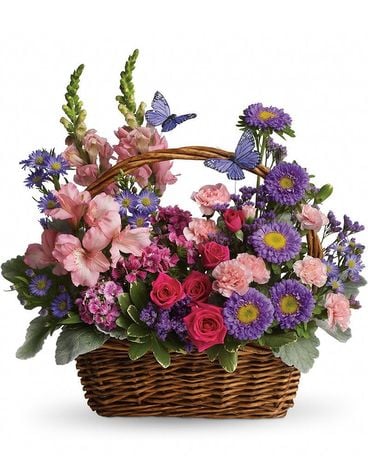 Country Basket Blooms Basket Arrangement