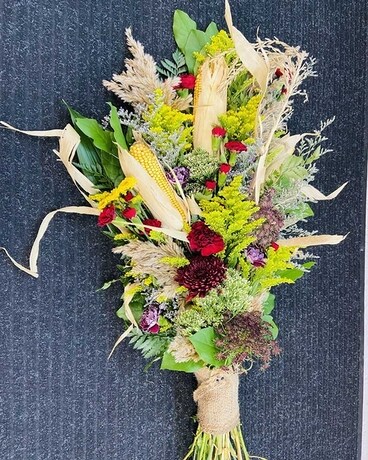 Fall Sympathy Flower Arrangement