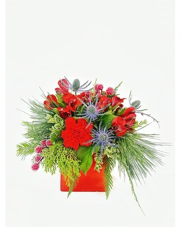 Crimson Christmas Flower Arrangement