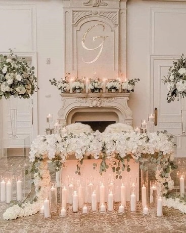 Sweetheart Table Decoration Wedding Arrangement