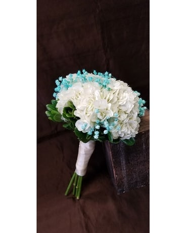Hydrangea tiffany blue accents Flower Arrangement