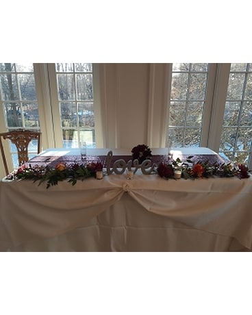 Sweetheart Table Flower Arrangement