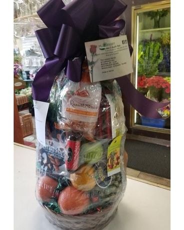 Fruit and Gourmet Flower Arrangement