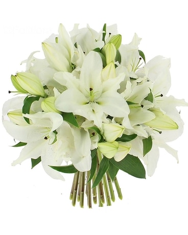 Bouquet of White Lilies Flower Arrangement
