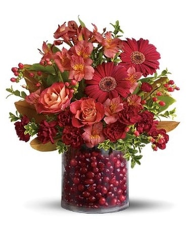 Teleflora's Cranberry Surprise Flower Arrangement