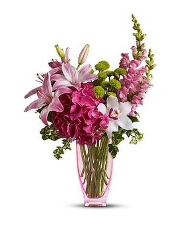Teleflora's Pink n' Playful Flower Arrangement