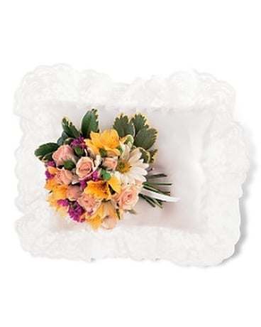Spring Satin Pillow Cluster Flower Arrangement