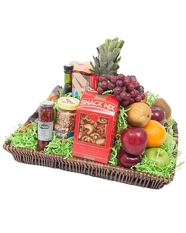 Fruit and Gourmet Snack Tray Gift Basket
