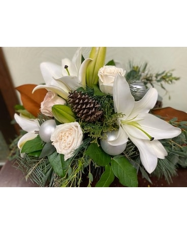 White Christmas Flower Arrangement