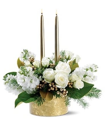 Golden Lights Flower Arrangement