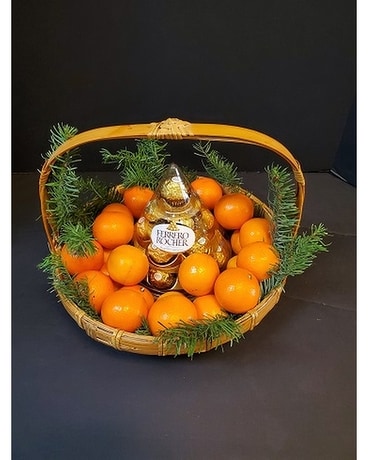 Christmas Fruit Basket #2 Flower Arrangement