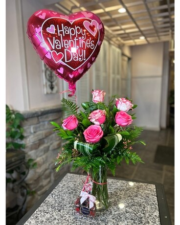 1/2 DOZEN PINK PACKAGE Flower Arrangement
