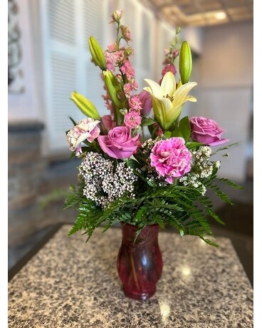 Think Pink Flower Arrangement