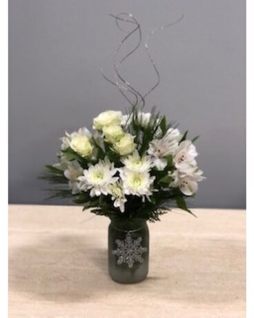 Snowflake Sparkle Flower Arrangement