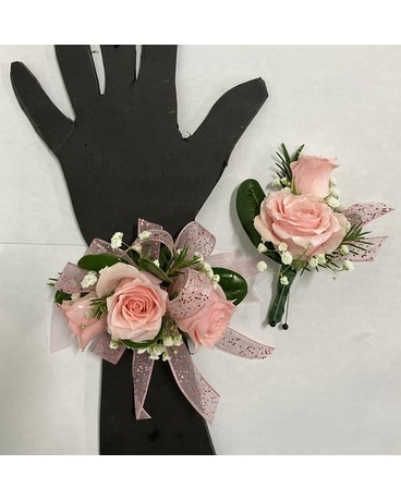 Pink Duet Corsage