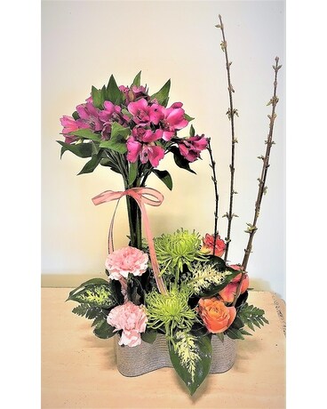 Forsythian Spring Flower Arrangement