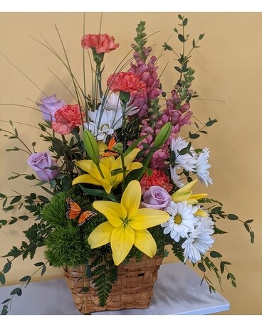 Basket of Colors Flower Arrangement