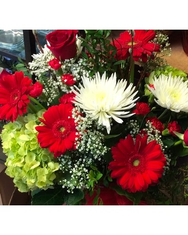 Red & White Combo Mix Flowers