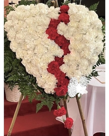 BROKEN HEART Sympathy Arrangement