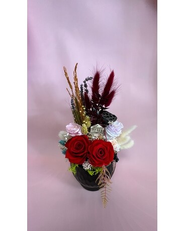 Forever Love Roses design by Vivian Dried Flowers