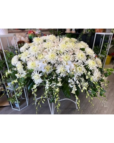 An impressively large full double spray Flower Arrangement