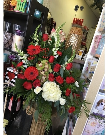 Unique Funeral Flower Arr by Vivian Flower Arrangement