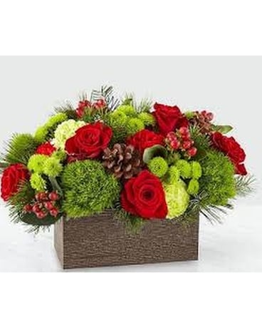 Christmas Cabin Bouquet Flower Arrangement