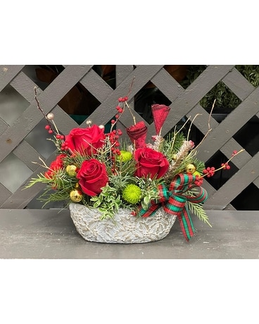 Holly christmas Flower Arrangement