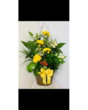 Giving Light Planter Garden Flower Arrangement