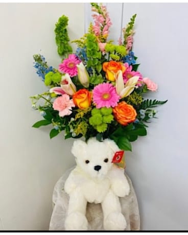 MY SWEETIE BEAR BOUQUET Flower Arrangement