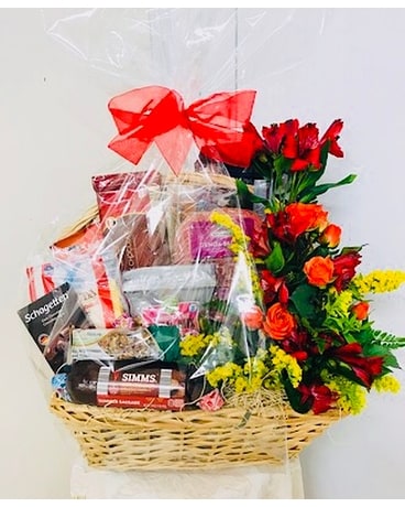With Sympathy Fruit and Sweets Basket Gift Basket