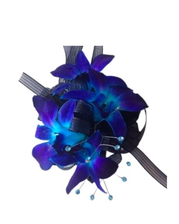 Blue Bom Orchid Corsage Corsage