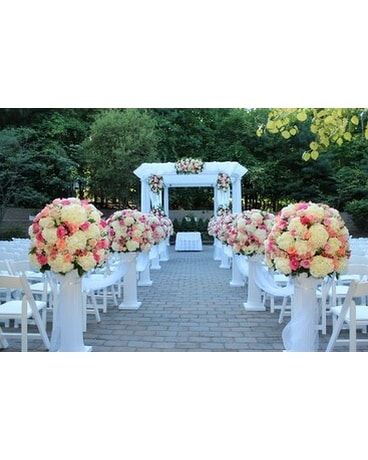 Wedding Ceremony Isle-way and Chuppa Decor