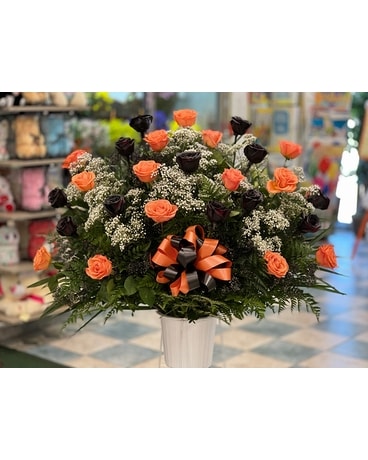 Holloween Themed Floral Basket