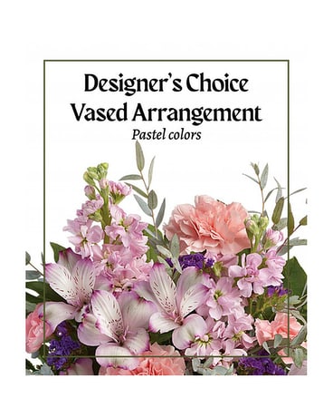 Designer’s Choice Vased Arrangement Pastel Colors