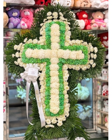 Green and White Cross