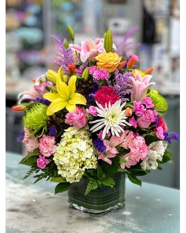 Colorful Balance Flower Arrangement in Astoria, OR - BLOOMIN CRAZY FLORAL