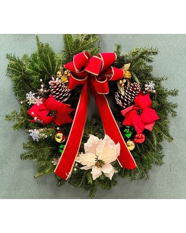 Glorious Christmas Wreath Flower Arrangement
